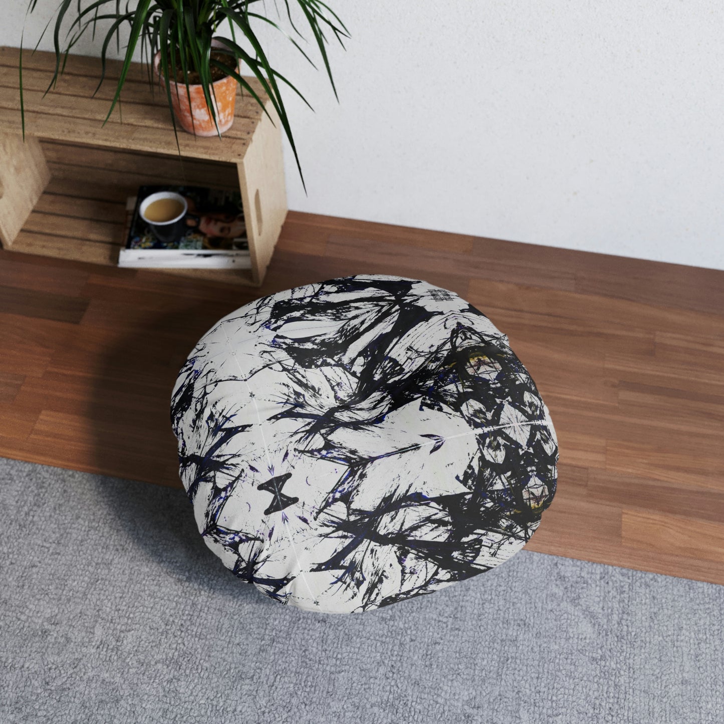 Tufted Floor Pillow, Round